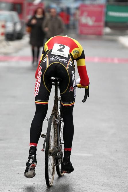 Klaas Vantornout, the new Belgian champion, was injured in a crash in Zonnebeke
