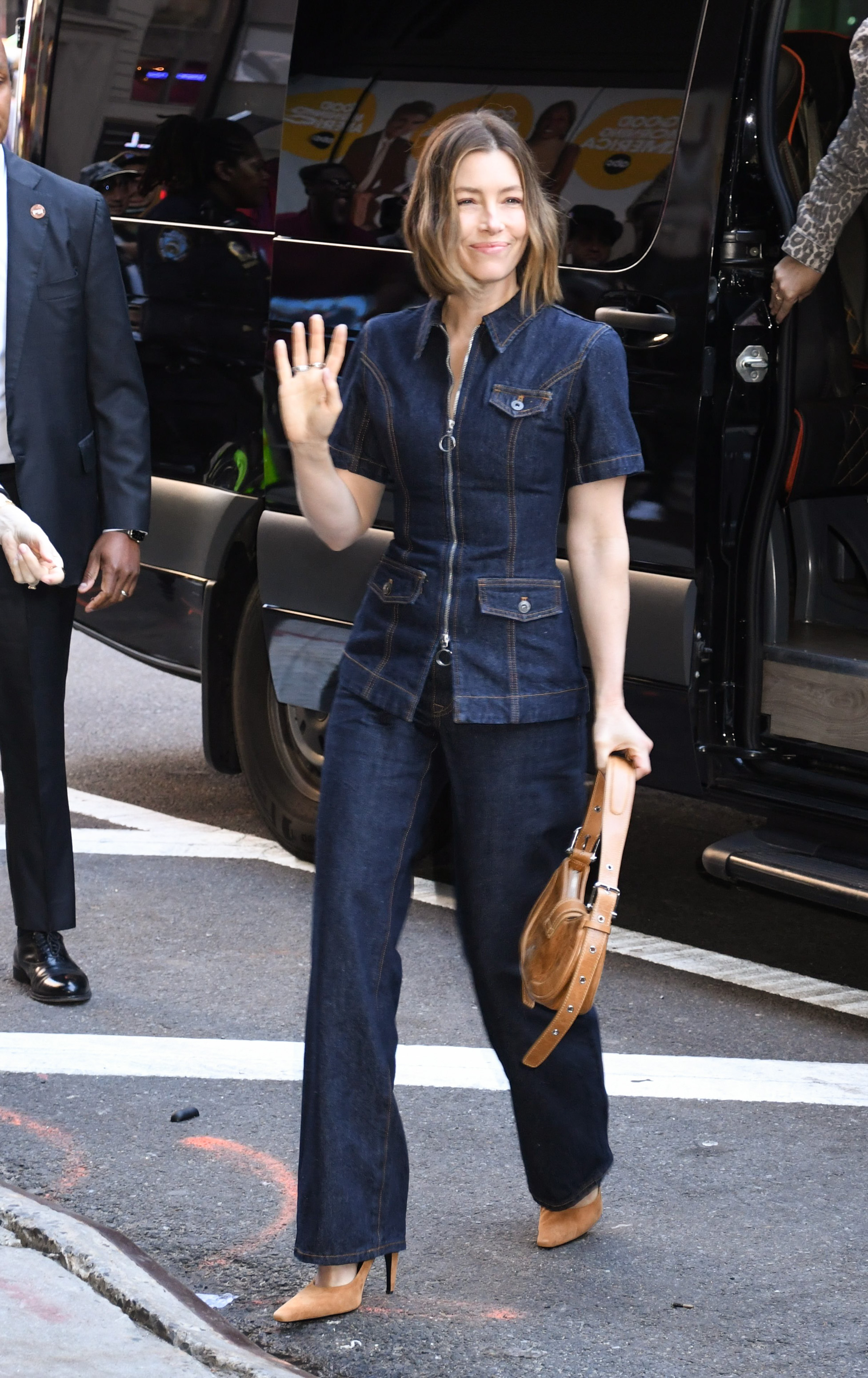 &amp;copy;BAUER-GRIFFIN.COMJessica Biel is seen at &amp;ldquo;Good Morning America&amp;rdquo; NON EXCLUSIVE May 13, 2025250513JH New York, NY
