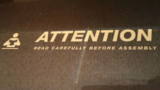 Sign on box 2 reads - Attention read carefully before assembly