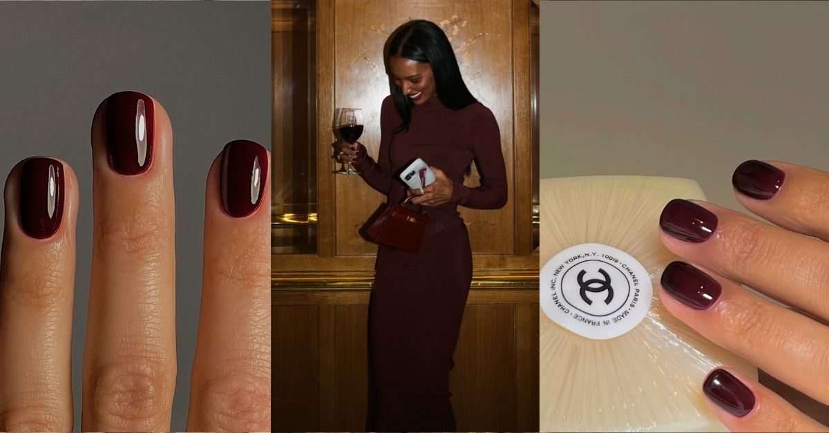 Pinot Noir Nails Are Set to Be Winter’s Chicest Nail Pattern