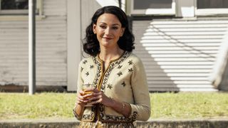 Kate looking happy at her engagement party