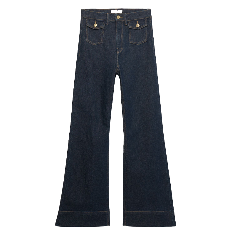 dark blue wide leg jeans M&amp;amp;S