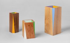 Wood and Formica vases by Prada and Martino Gamper