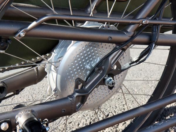 Trek Ride+ brand manager Travis Ott says the Transport+'s BionX electric pedal-assist rear hub is tuned to run a little more smoothly than usual.