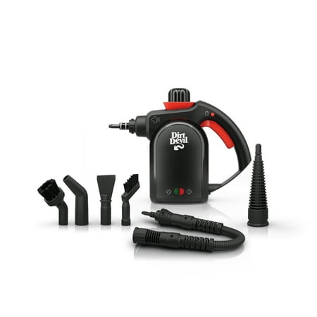 Dirt Devil Handheld Portable Steam Cleaner for Tile, Grout, Windows, Bathrooms, Kitchens, Fabric Steaming, 7-Piece Set, Wd21010