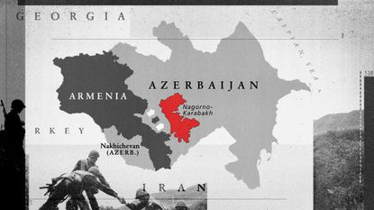 Map of Armenia, Azerbaijan and Nagorno-Karabakh