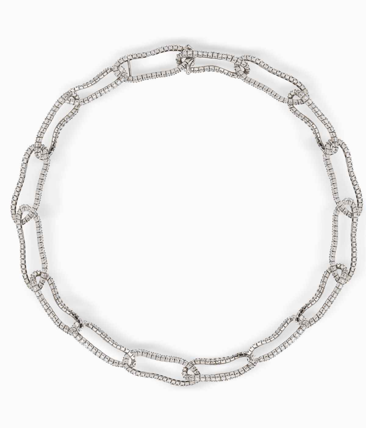 diamond link necklace