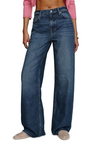 Palmer Jeans mit hoher Taille und weitem Bein