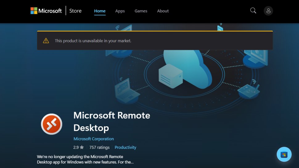 Microsoft Remote Desktop website screenshot (September 2025).