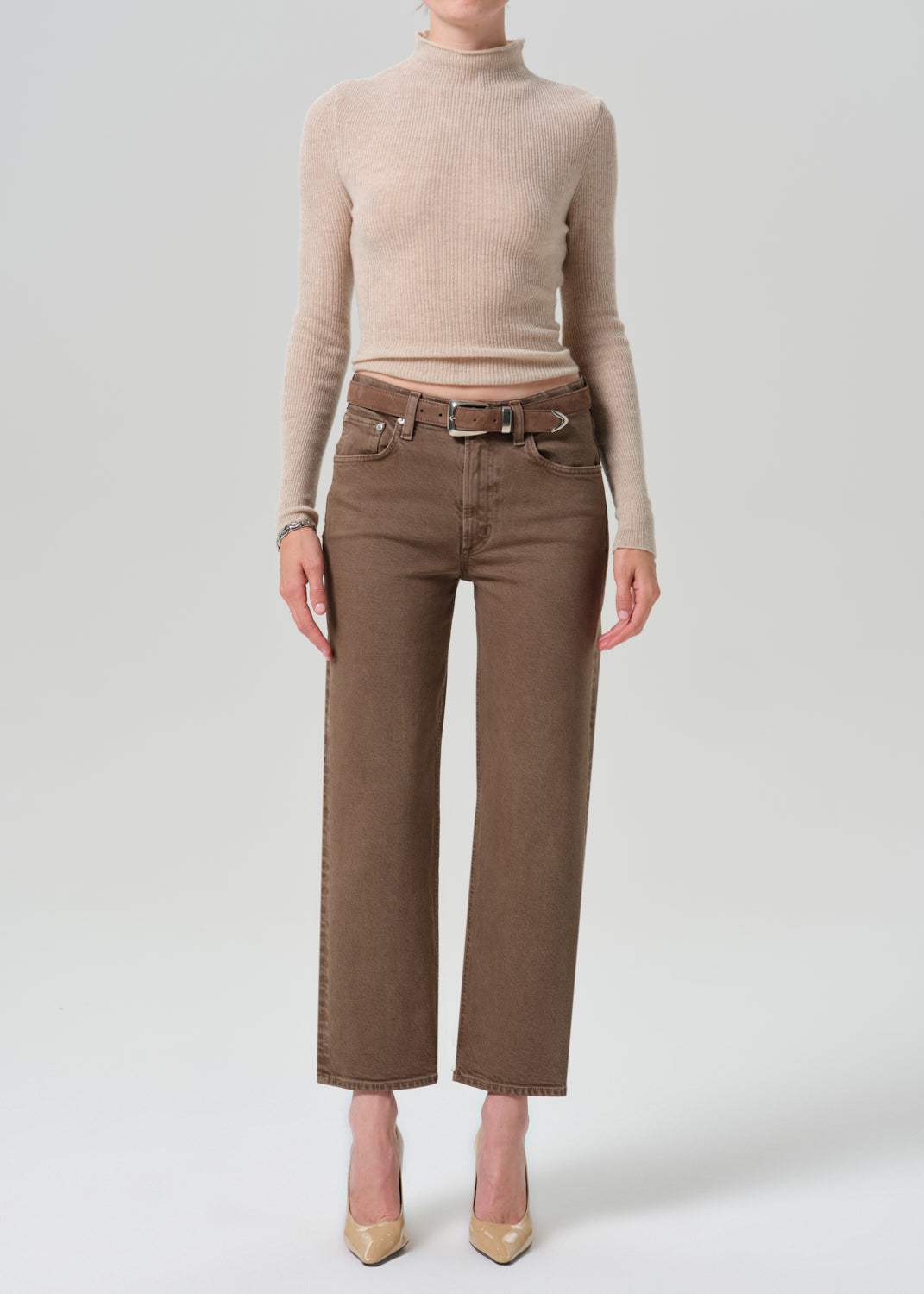 Palma Straight Clean Hem in Cocoa - 23 / Cocoa