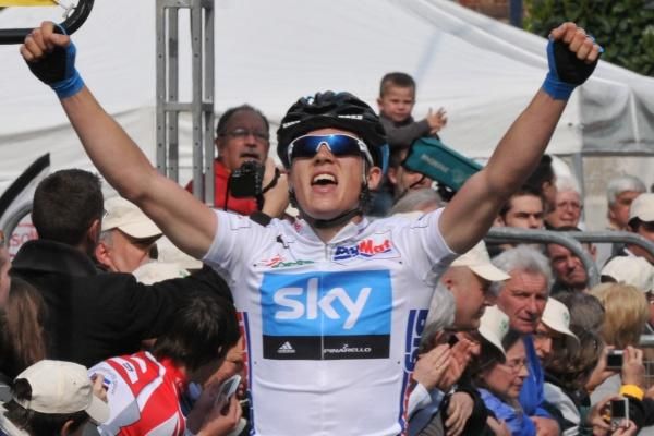 Ben Swift (Team Sky) wins stage two of the Tour of Picardie