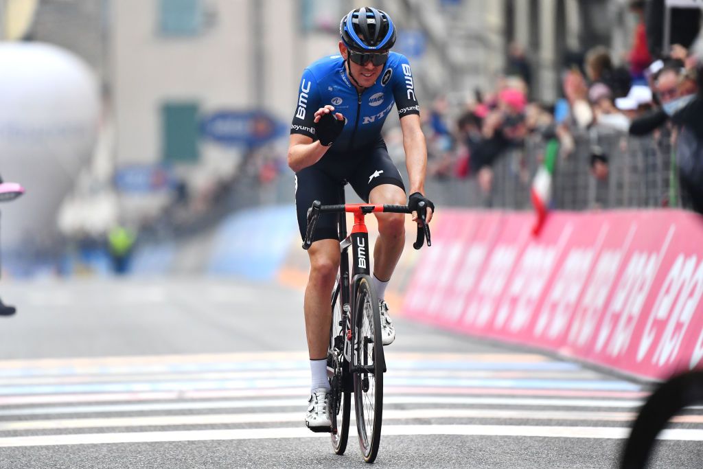 SAN DANIELE DEL FRIULI ITALY OCTOBER 20 Arrival Ben Oconnor of Australia and NTT Pro Cycling Team Disappointment during the 103rd Giro dItalia 2020 Stage 16 a 229km stage from Udine to San Daniele Del Friuli 249m girodiitalia Giro on October 20 2020 in San Daniele Del Friuli Italy Photo by Stuart FranklinGetty Images