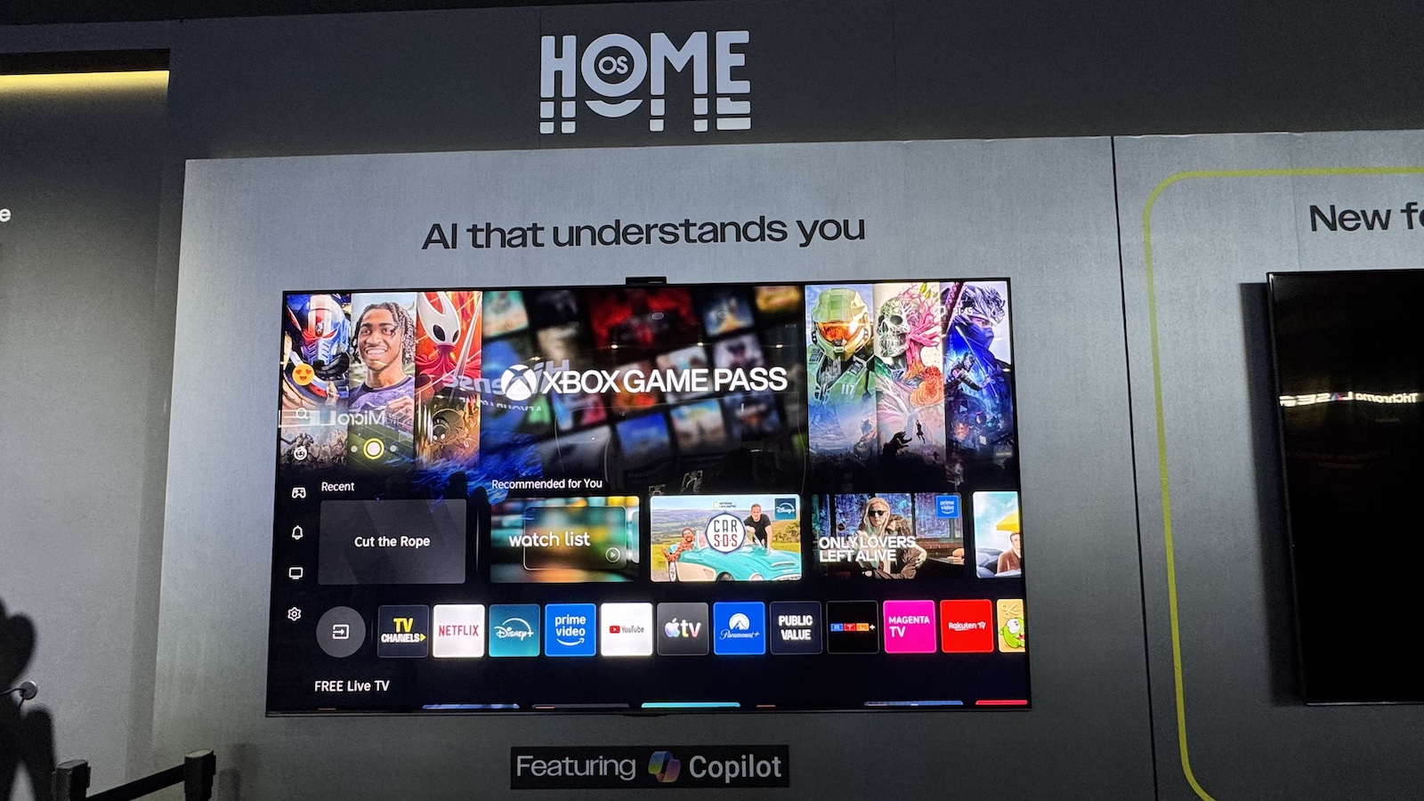 The Hisense 116UXS 116-inch RGB Mini LED TV, pictured on a stand at CES 2026