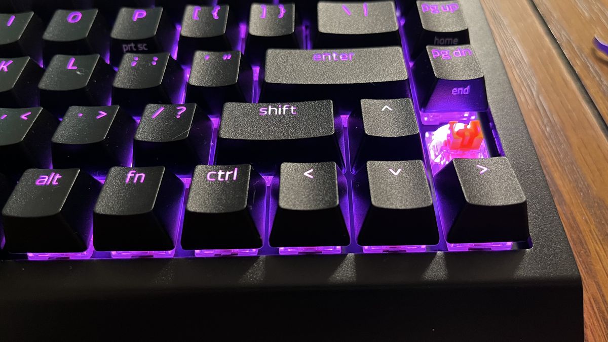Razer BlackWidow V4 75% on a table