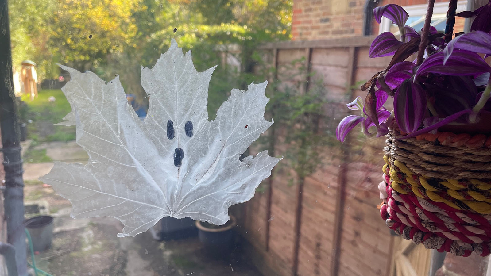 Viral leaf ghost hack - how I used PVA glue and fallen leaves to make spooky Halloween decor