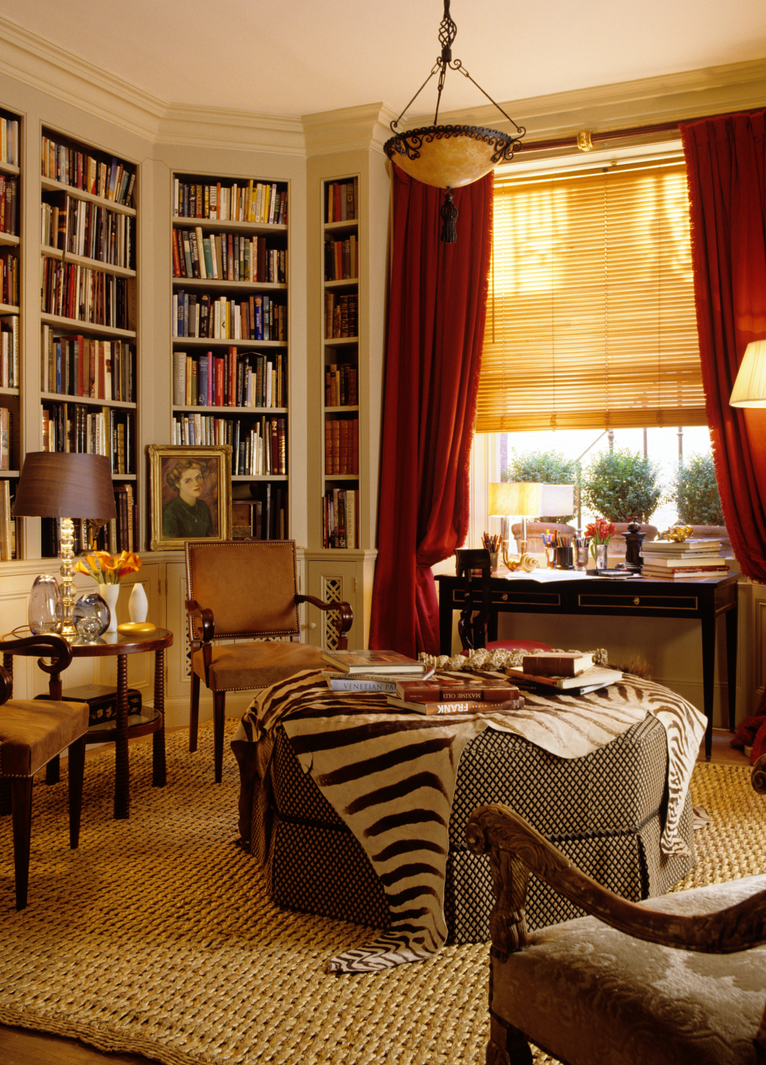 Ottoman in a living room