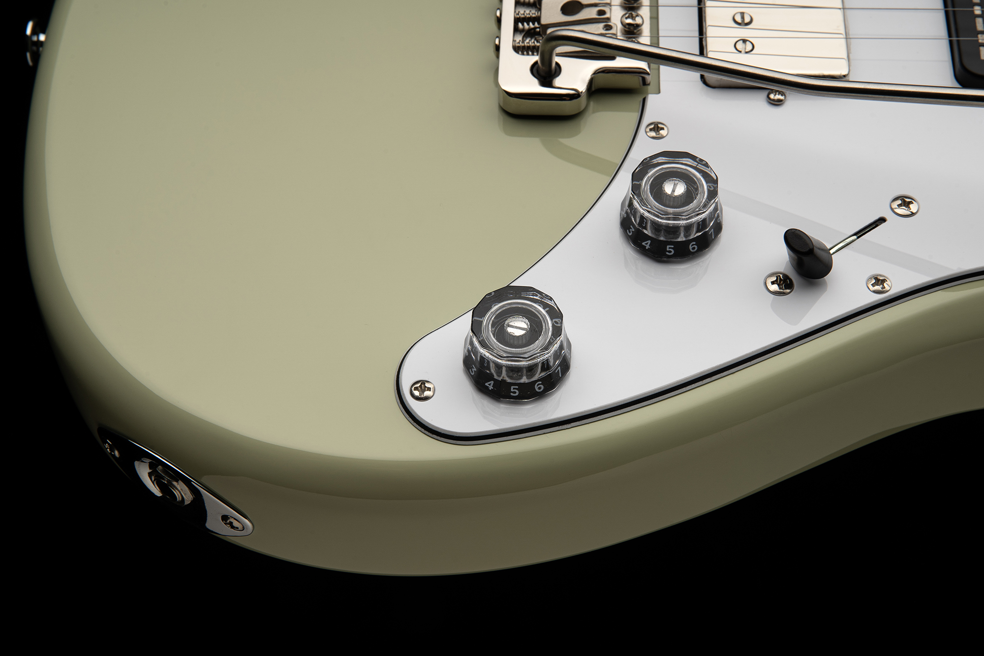 A photo of the PRS SE Studio Standard in Sage Green finish