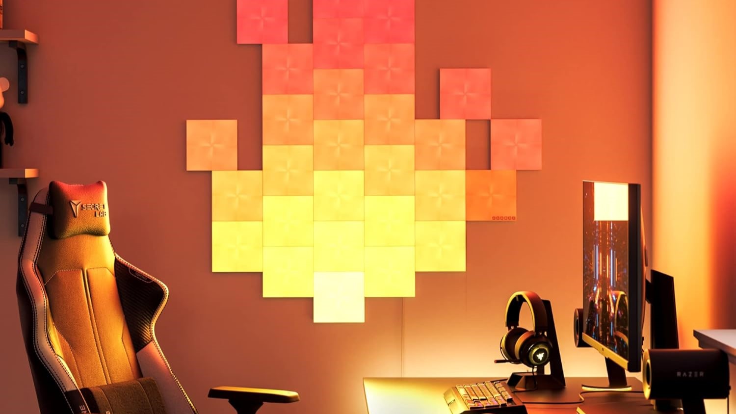 Forget traditional lights! These Nanoleaf Canvas smart LED wall panels are 44% OFF at Amazon right now