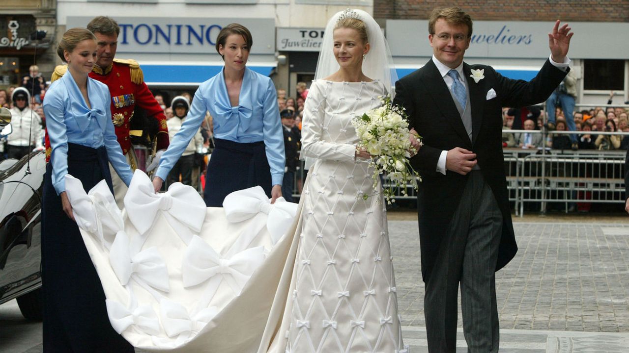Prince Friso, the second son of Queen Beatrix of the Netherlands, with his bride-to-be Mabel Wisse SMIT