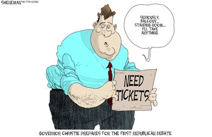 Political cartoon U.S. Chris Christie 2016