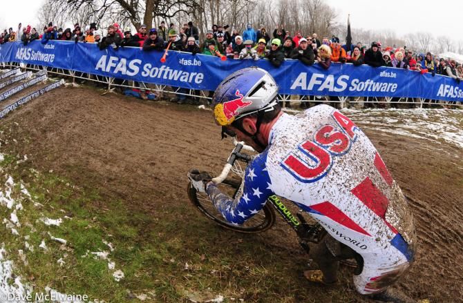 Tim Johnson (USA) approaching the Shimano steps