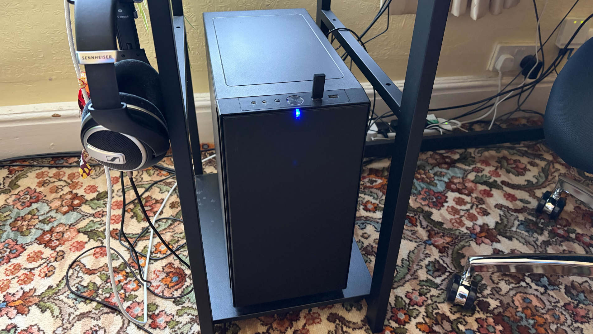 Josh's gaming PC on its perch