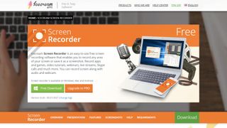 Website screenshot for Icecream Screen Recorder