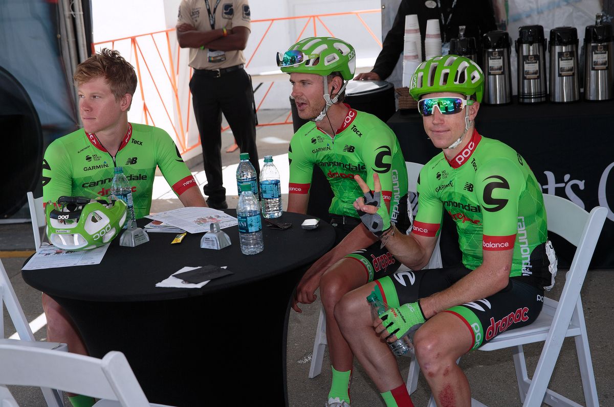 Brendan Canty (Cannondale-Drapac) enjoying the pre-stage at Cali