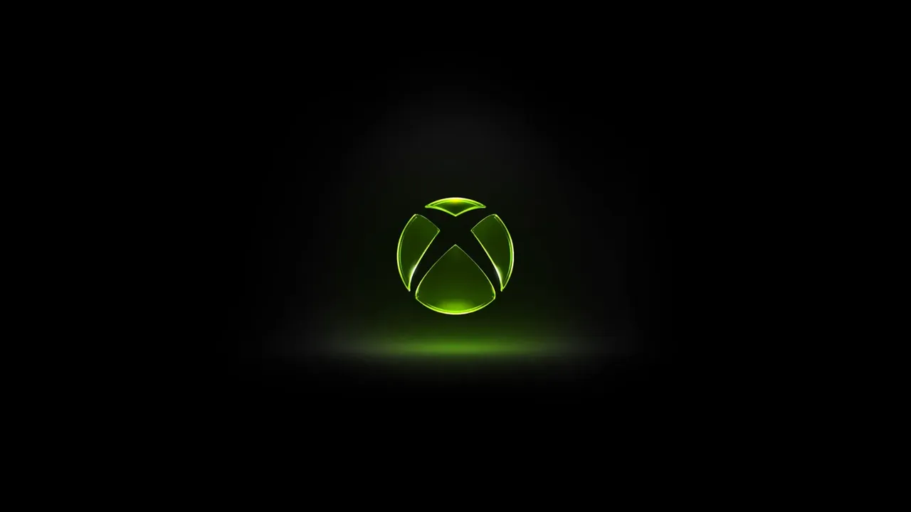 Xbox new logo in green against a black background