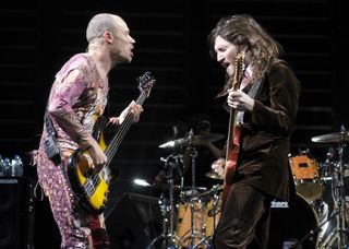 Flea and John Frusciante in November, 2006