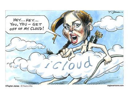Editorial cartoon technology iCloud privacy