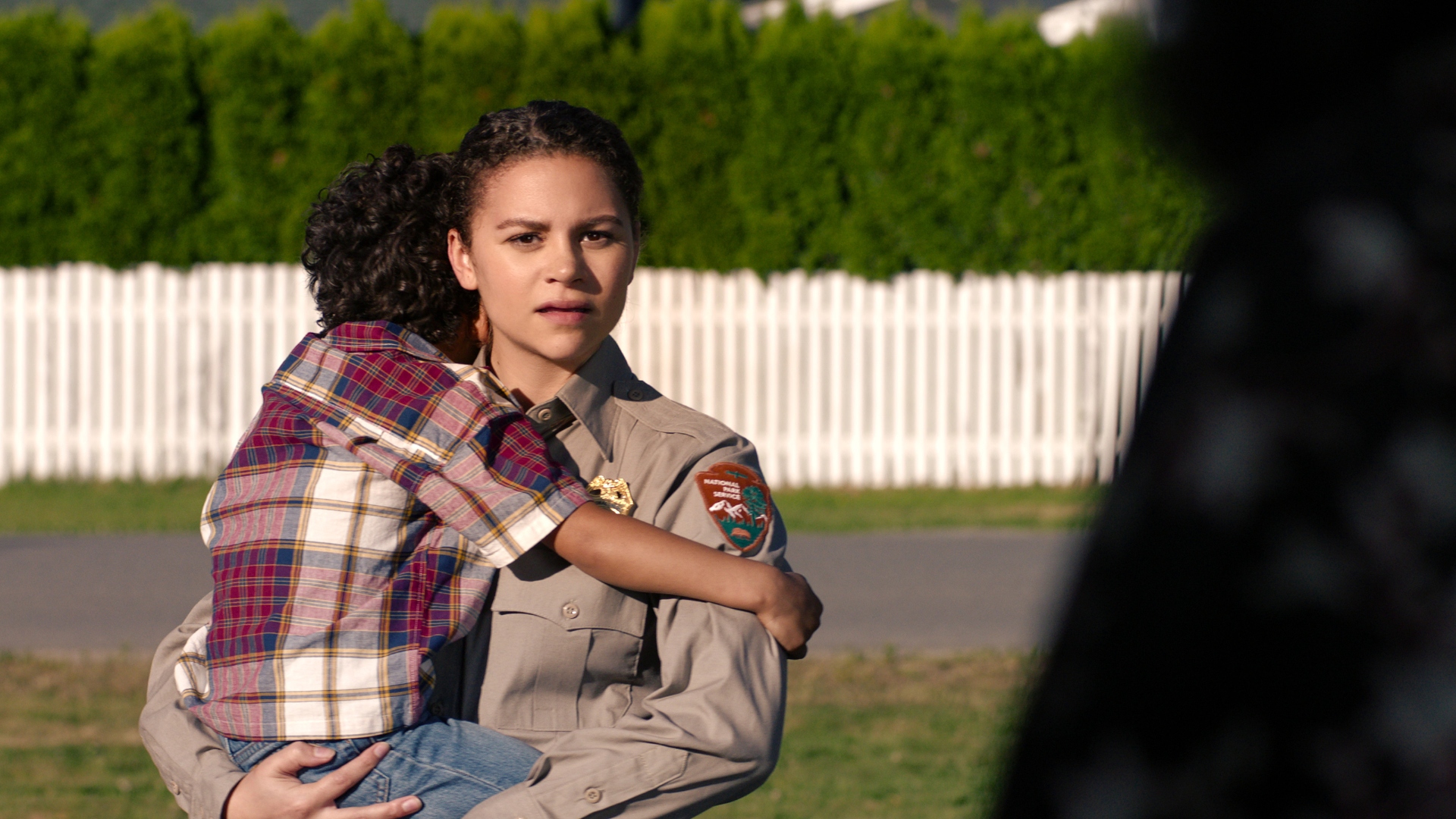 Vasquez holds her son in Untamed