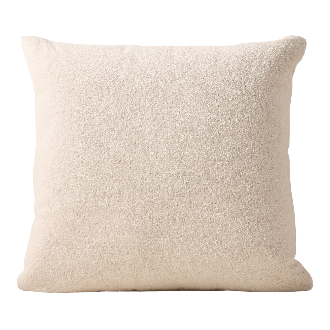 CB2, Silves White Boucle Outdoor Throw Pillow 23"x23"