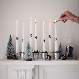 DIY Christmas decor with advent candles
