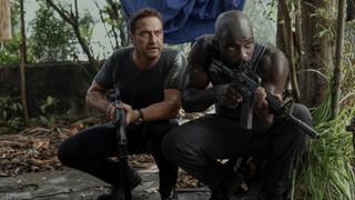 Gerard Butler and Mike Colter in Plane