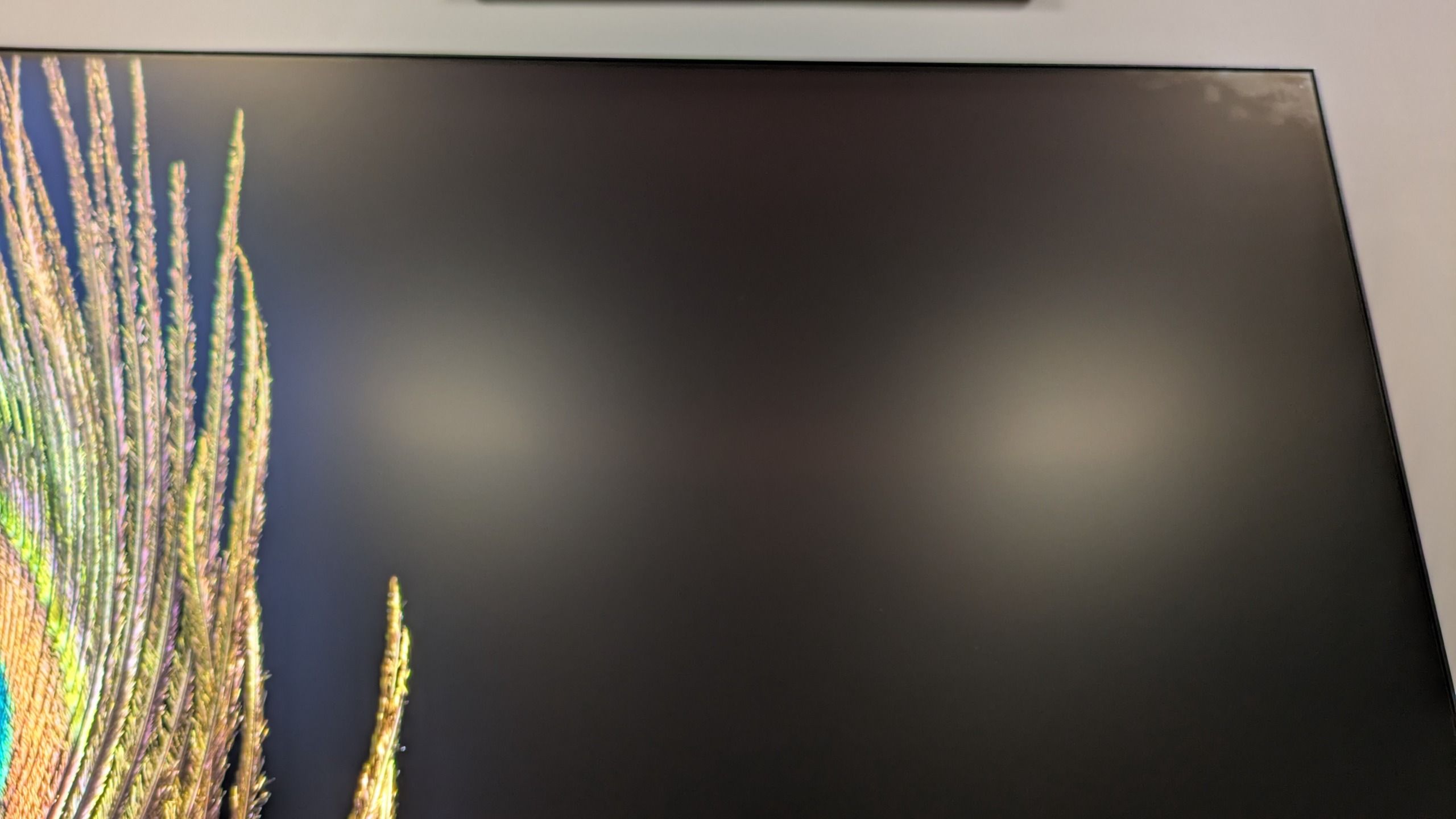 Sony Bravia 9 II with overhead light reflection on screen. It does a great job of reducing mirror-like reflections