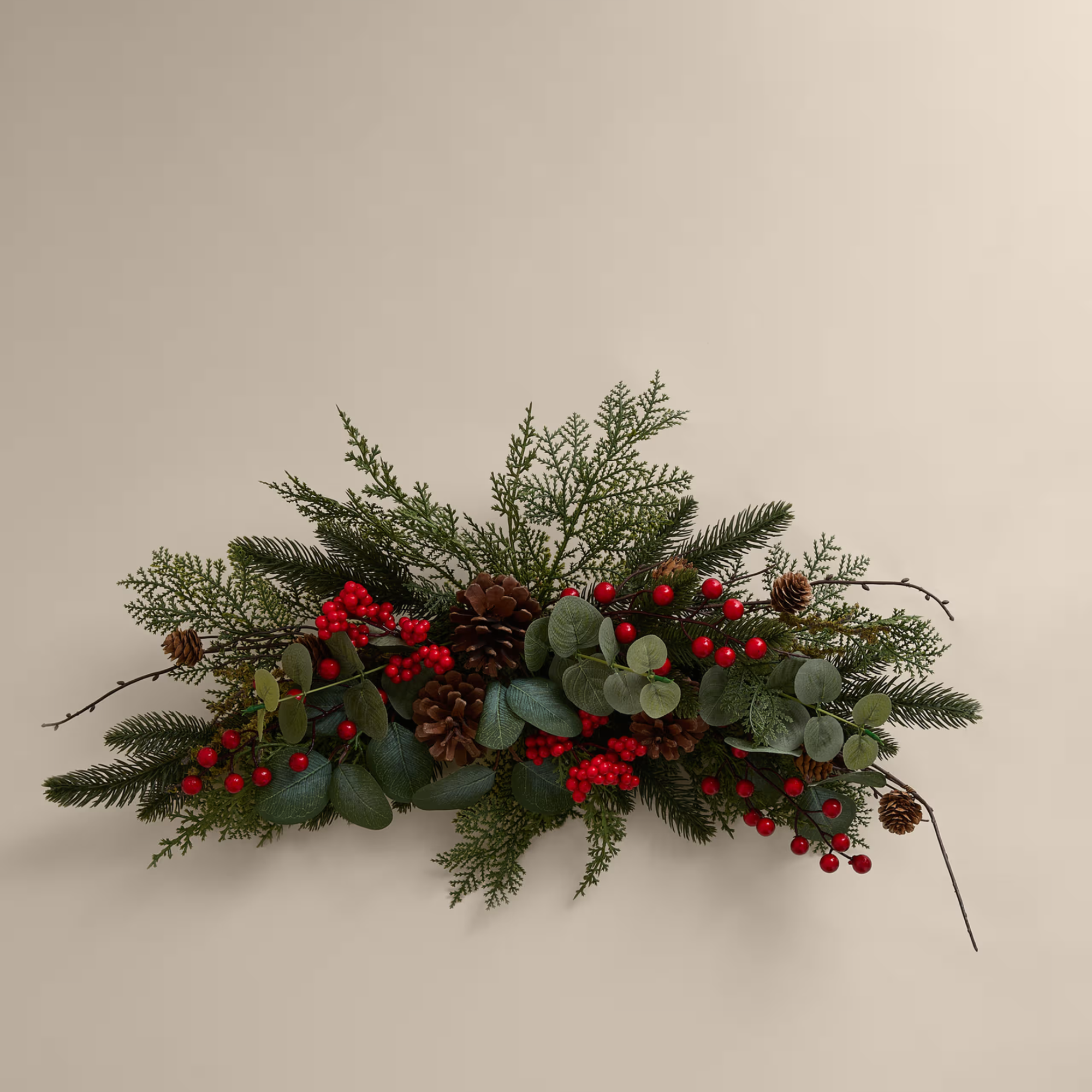 M&amp;amp;S, Red Berry Half Moon Wreath