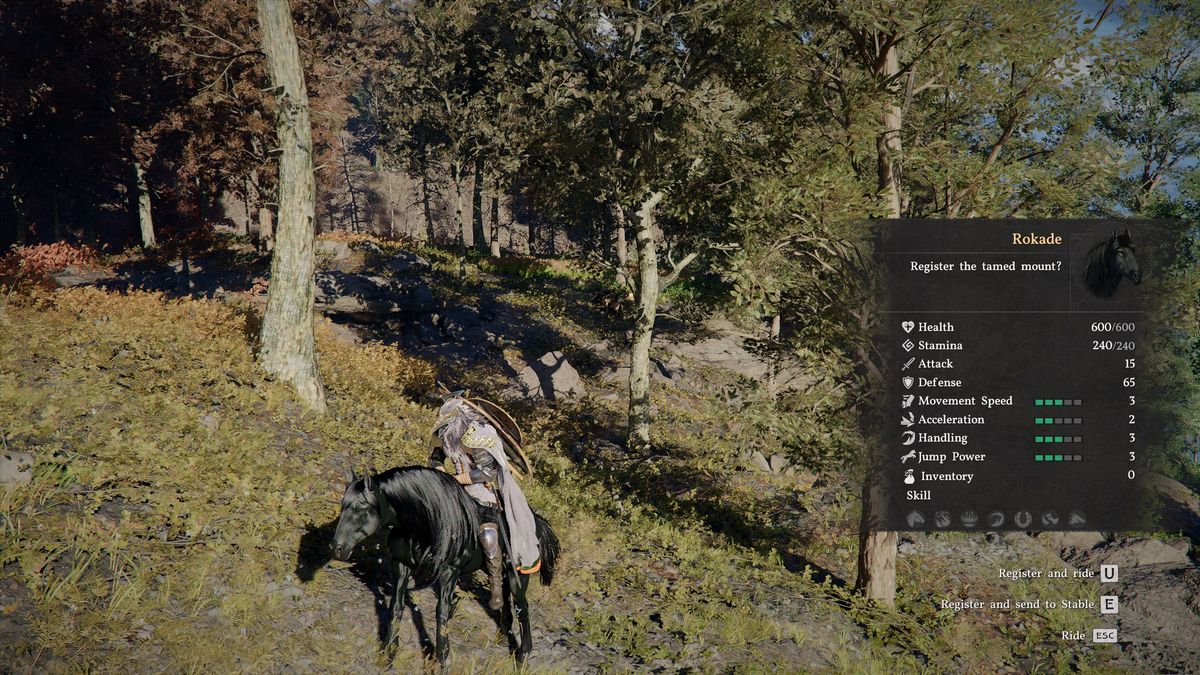 Crimson Desert legendary horses - Rokade tamed