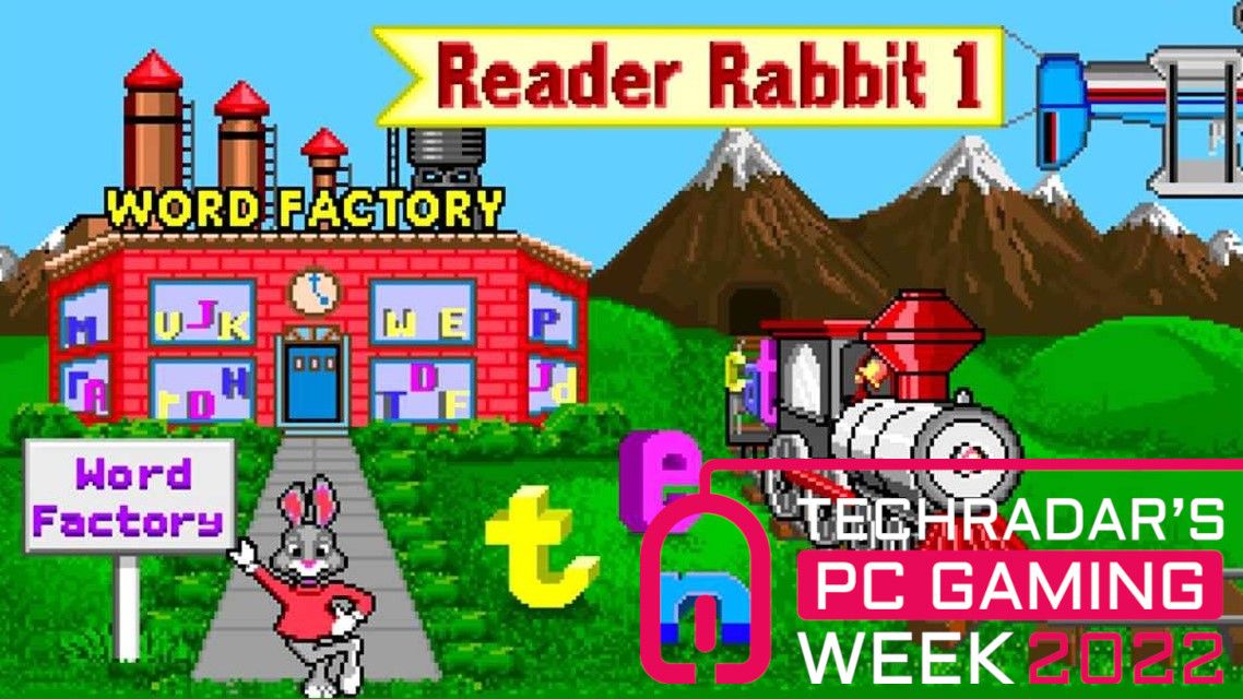 Ttitle screen of Reader Rabbit, an old edutainment game.