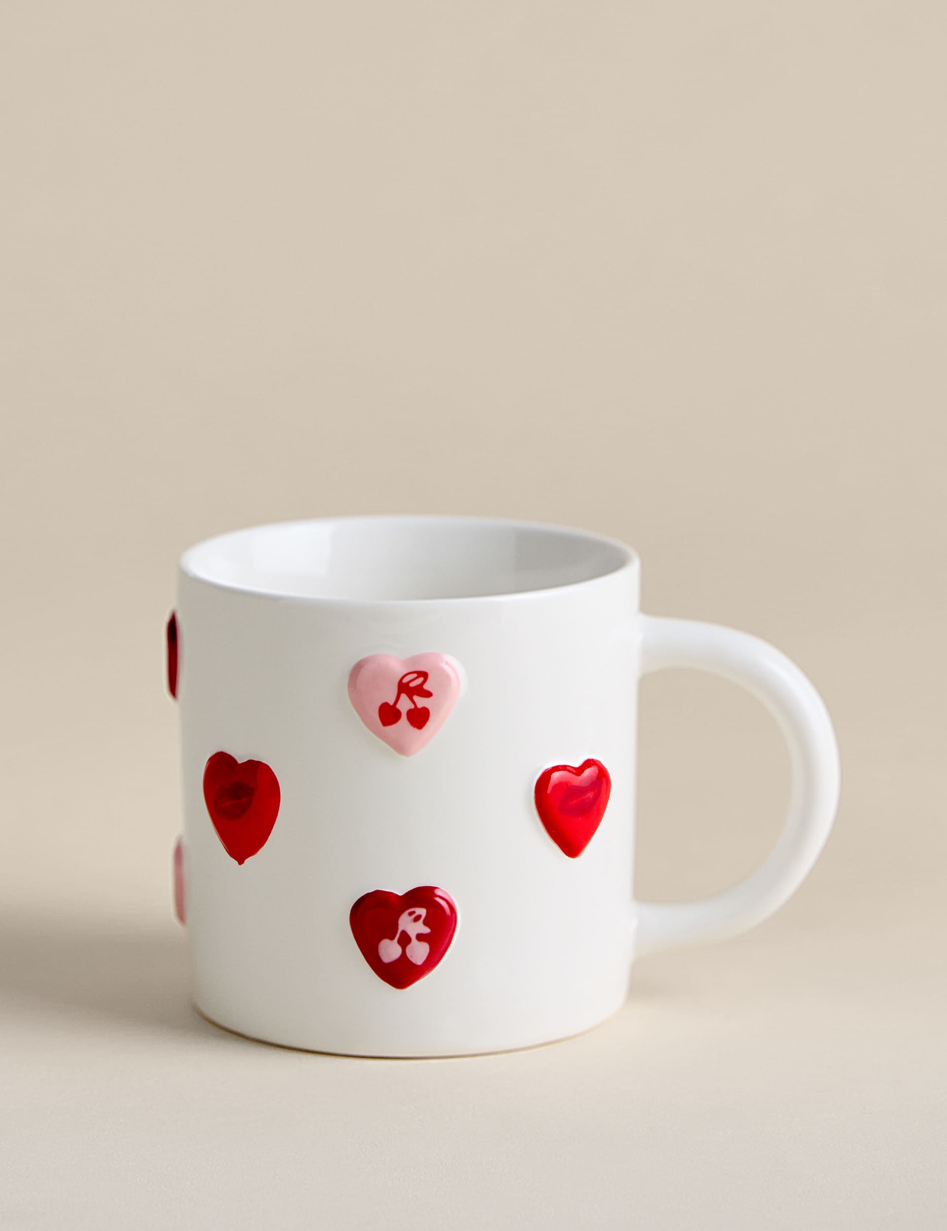 3d Hearts Valentines Mug