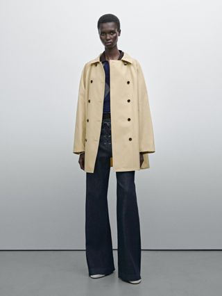 Cotton Blend Trench Coat