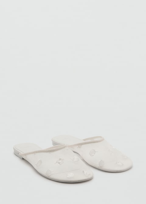 Mango, embroidered mesh shoes