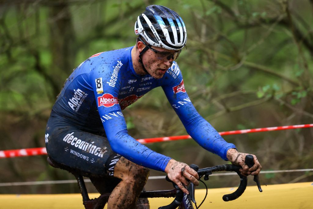 Belgian Niels Vandeputte pictured in action during the men elite race of the Superprestige Gullegem 7th stage out of 8 in the Superprestige cyclocross cycling competition in Gullegem Saturday 07 January 2023 BELGA PHOTO DAVID PINTENS Photo by DAVID PINTENS BELGA MAG Belga via AFP Photo by DAVID PINTENSBELGA MAGAFP via Getty Images