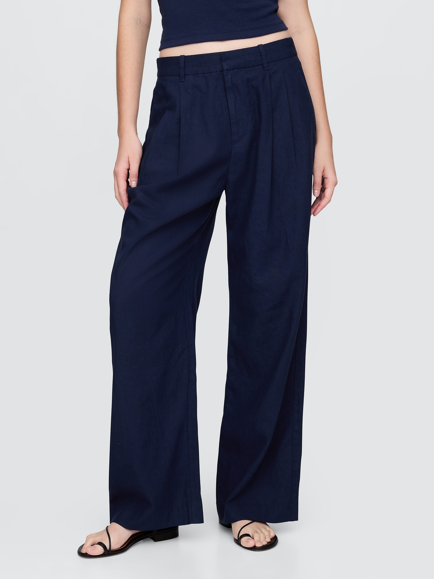 Gap, 365 High Rise Linen-Blend Trousers