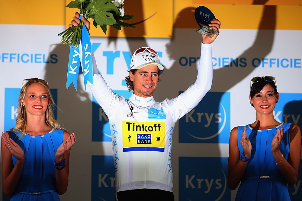 Peter Sagan (Tinkoff-Saxo) in the white jersey