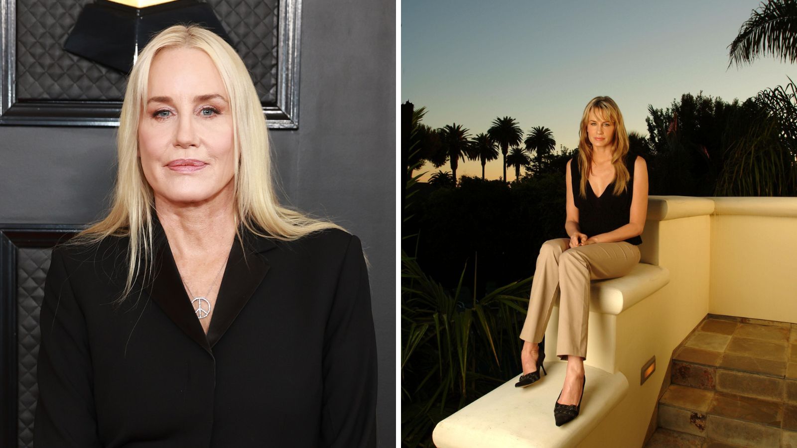 daryl hannah outside her santa monica home