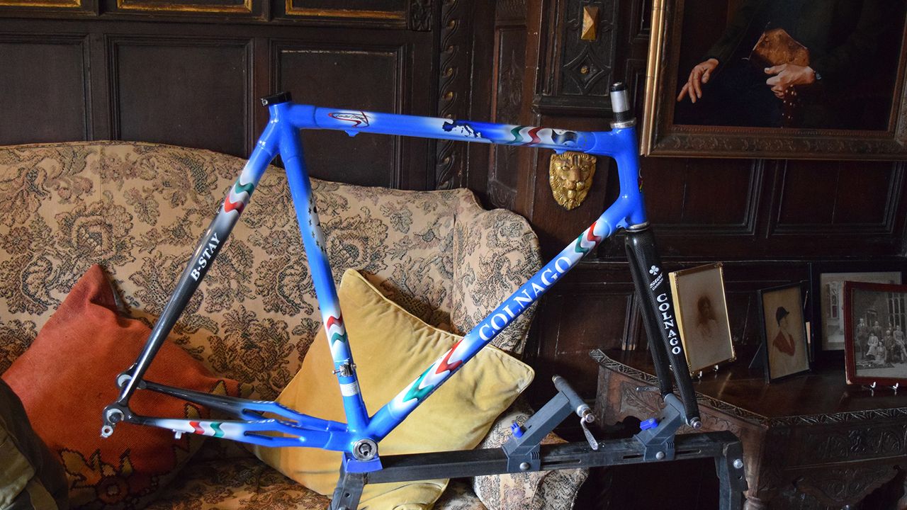 A Colnago C40 with a limited edition paint job that celebrates the European Union