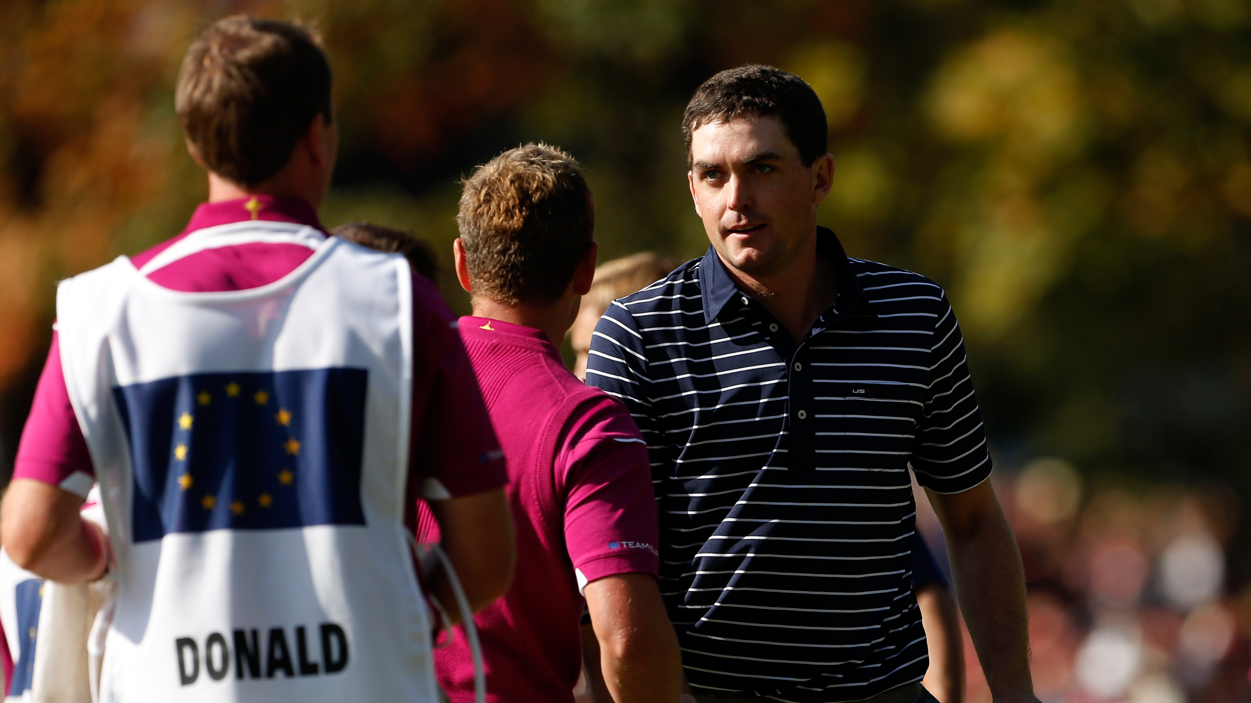 Luke Donald and Keegan Bradley at the 2012 Ryder Cup