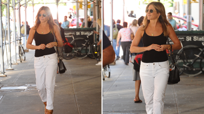 Jennifer Aniston in white jeans