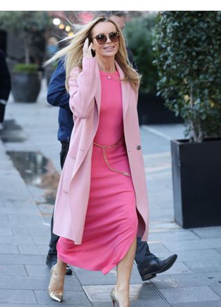 Amanda Holden in a pink outfit